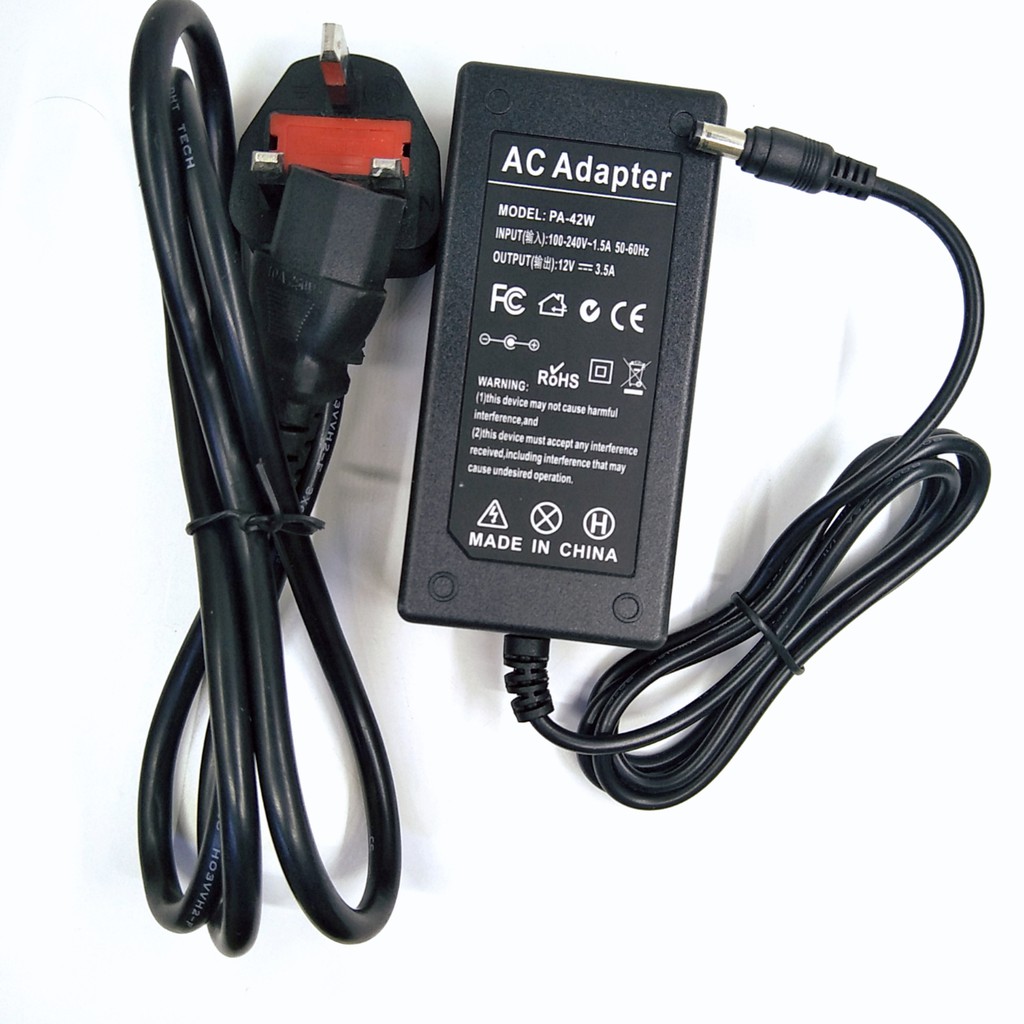 12V 3.5A Switching Power Supply AC DC 12V3.5A Voltage Regulator Power  Adapter Shopee Singapore