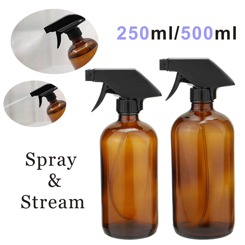 Download 250/500ML Large Refillable Amber Glass Spray Bottle for ...