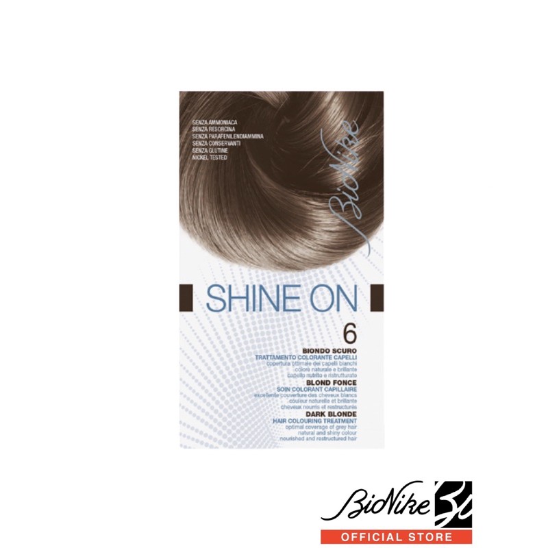 BioNike Shine On Hair Colouring - 6 Dark blonde To Cover Gray Hair 