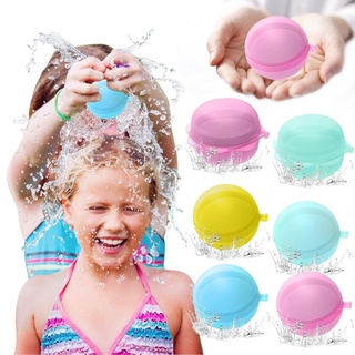6PCS Colorful Water Balloon Reusable Silicone Water Bomb Absorbent Ball Outdoor Pool Beach Play Toy Fight Games #0