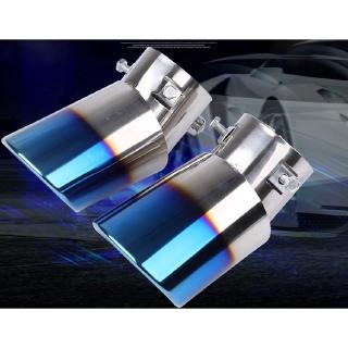 Universal Car Stainless Steel Chrome Fits EXHAUST Tail Muffler Tip Pipe Car New (Color: Silver)