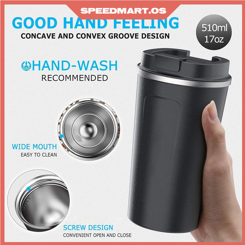 Insulated Coffee Mug Vacuum Cup Tea Cup Double Stainless Steel Thermos Mug With Screw On Lid Leak Proof Keep Cold Shopee Singapore