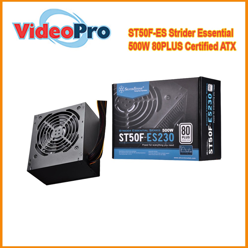 Silverstone St50f Es Strider Essential 500w 80plus Certified Atx Power Supply Sst St50f Es230 Shopee Singapore