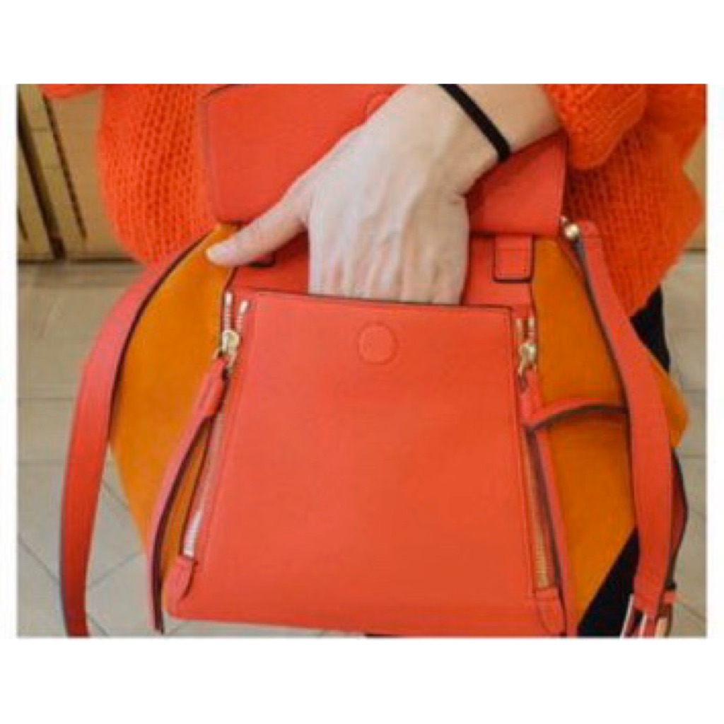 orange tory burch purse