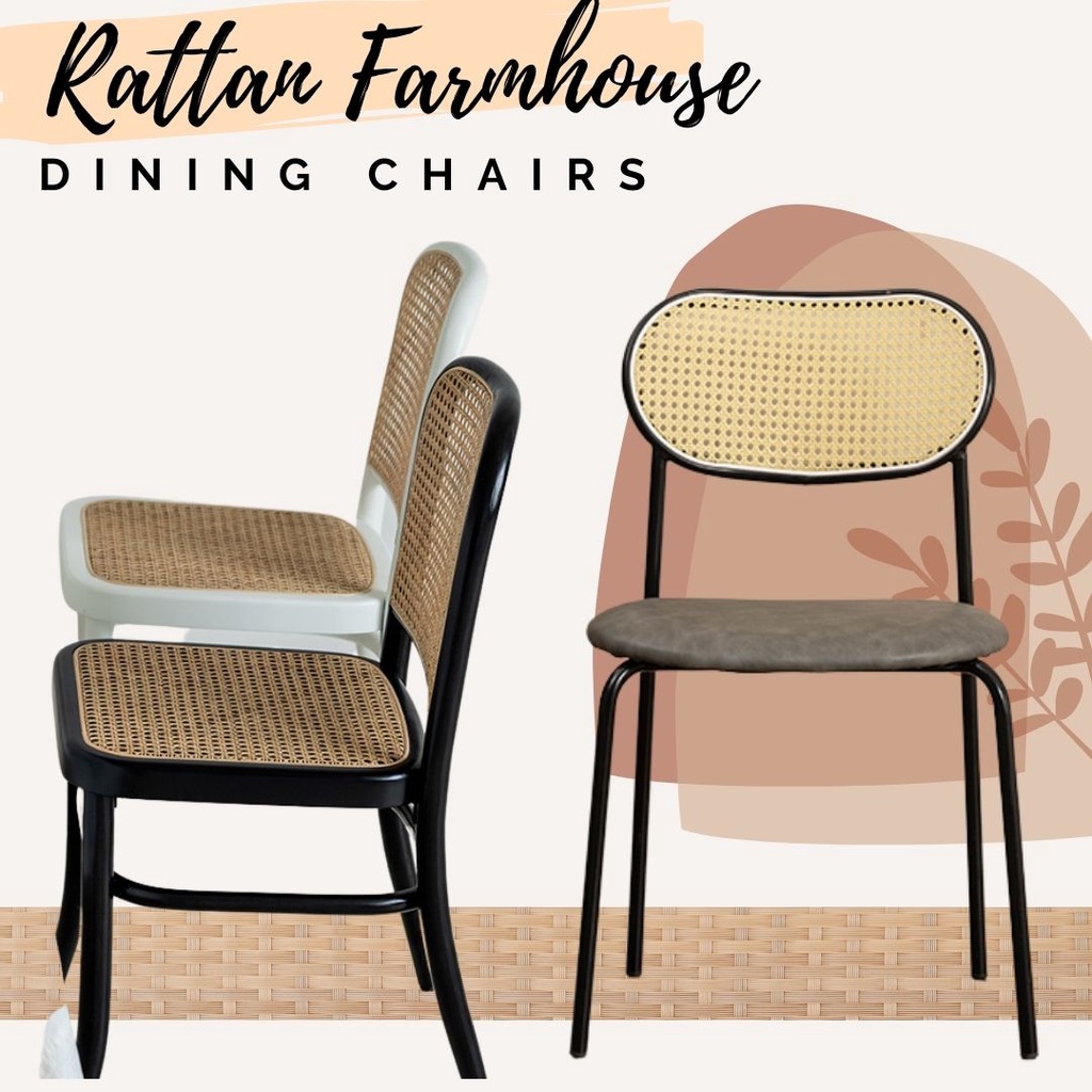 🇸🇬Rattan farmhouse dining chair Furniture / BTO / HOME/ REVAMP Shopee