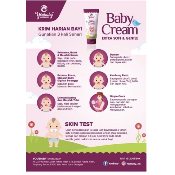 Youbaby Cream Original Products Hq Anti Cough Cough Drug Exzema Jaundis Kudis Medicine Shopee Singapore