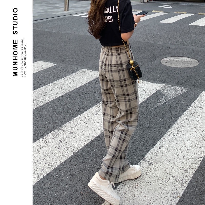 checkered pants women