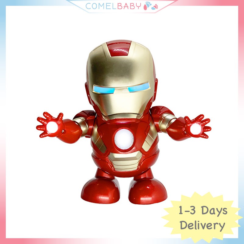 robot iron man menari