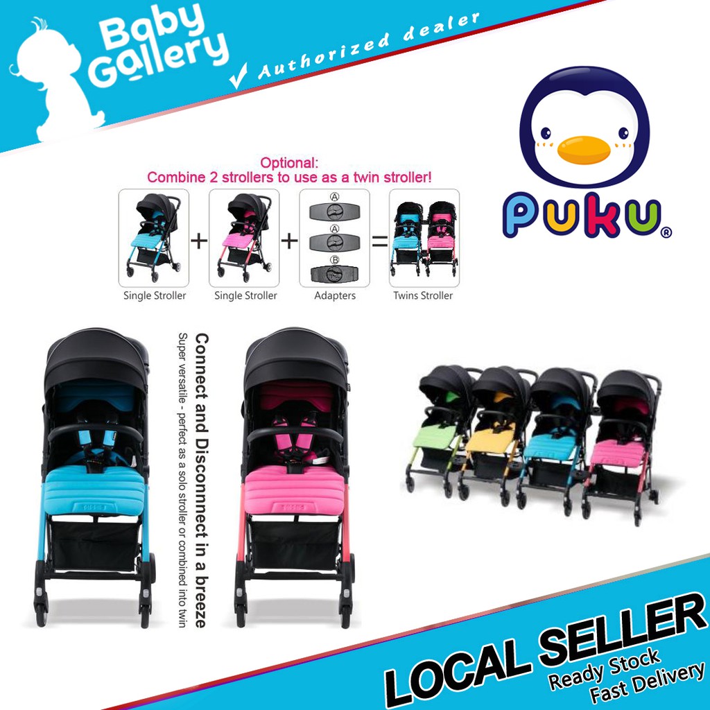 puku twin stroller