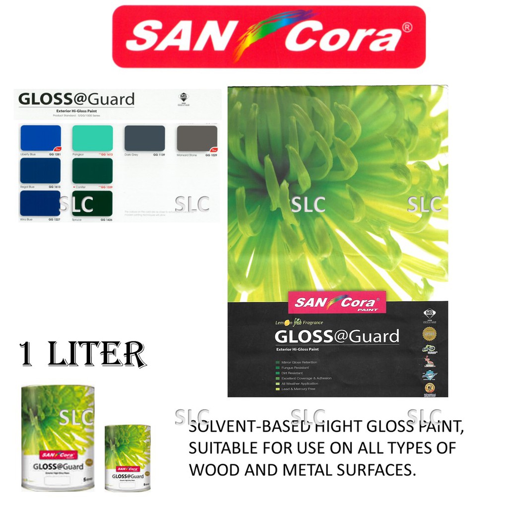 SANcora Gloss Guard Exterior Hi Gloss Paint  1 Liter 