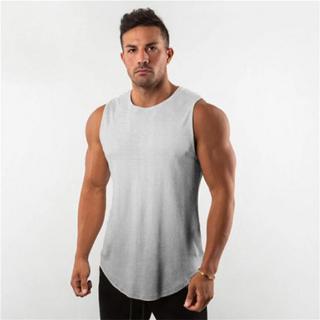 New Summer Plain Mens Running Vest Men Gym Clothing Bodybuilding Fitness  Tank Top Sleeveless Undershirt Workout Stringer Singlets