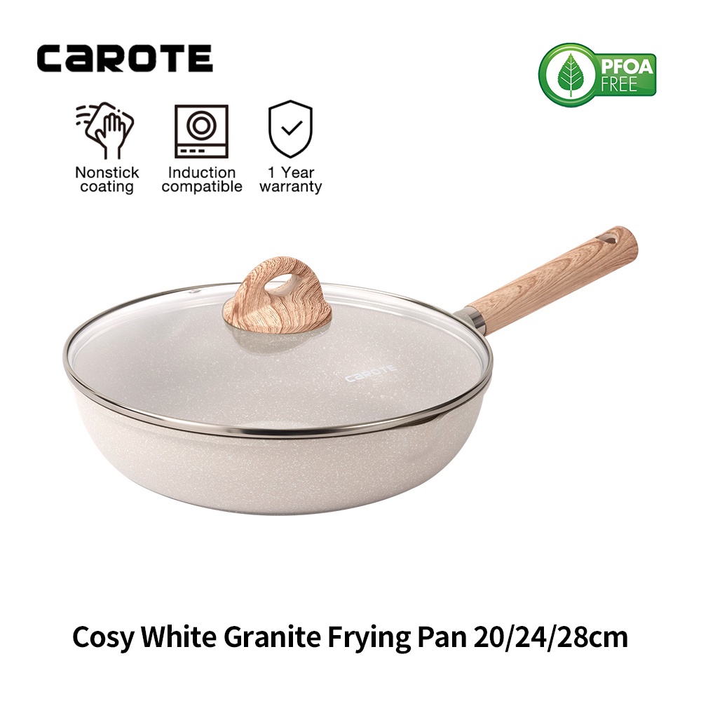Carote Cosy Non Stick Cookware Frying Pan,Fry pan With Lid And Spout