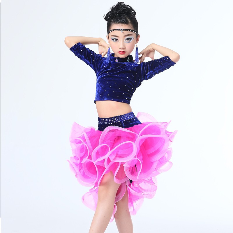 Child Kid Children Latin Dance Dress For Girls Professional Ballroom Competition
