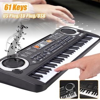 61 Keys Piano Digital Electronic Organ Keyboard Pianos Musical Instruments Electric Piano Kids Gift with Microphone for Children
