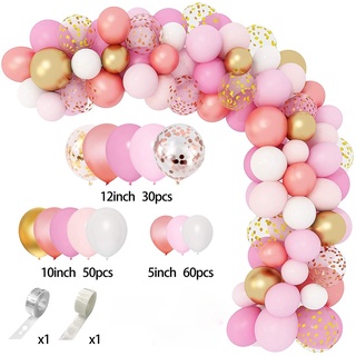 Pink White Metallic Balloon Set Confetti Balloon Arch Set Balloon Garland  Kit Baby Shower Background Decoration Wedding Decoration Home Decor  Birthday Party Decoration | Shopee Singapore