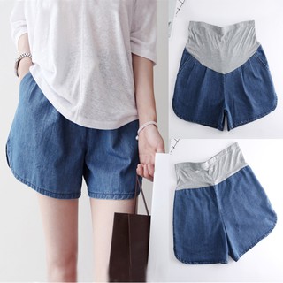Ready Stock Pregnant Women Belly Denim Shorts Short Design Maternity Pants