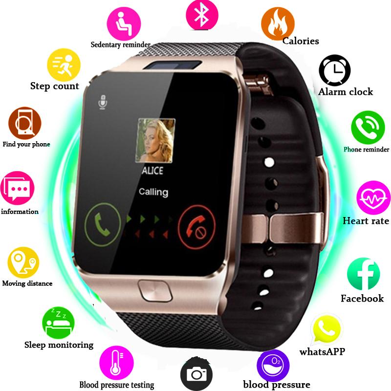 Smart Watch DZ09 Smart Clock Support TF SIM Camera Men Women Sport Bluetooth Camera Wristwatch For Android