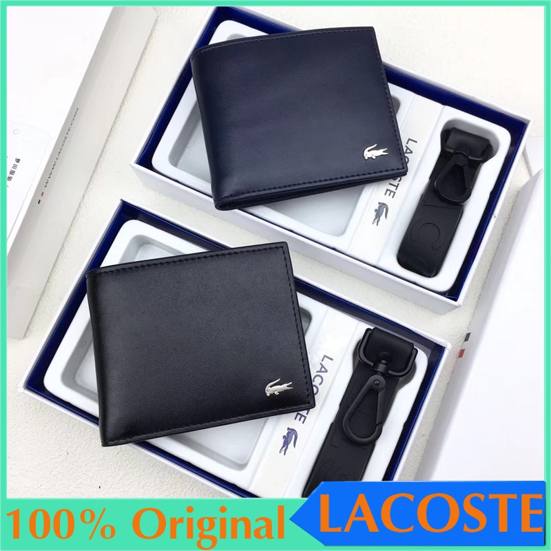 lacoste wallet blue