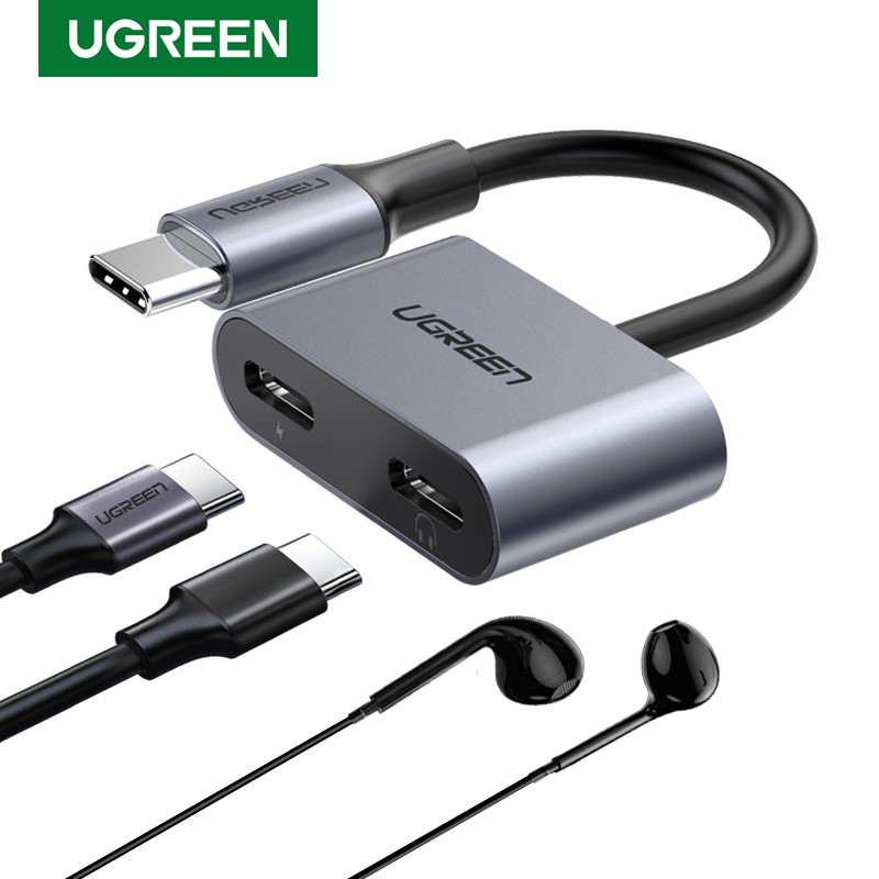 Ugreen 2 In 1 Type C To Dual Digital Usb C Earphone Audio Splitter Adapter Shopee Singapore