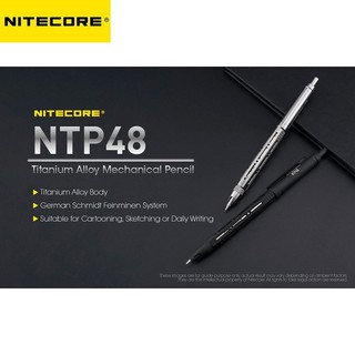 Nitecore NTP48 Titanium Alloy Mechanical Pencil (Hexagonal Sleeve Design) (Black or Silver)