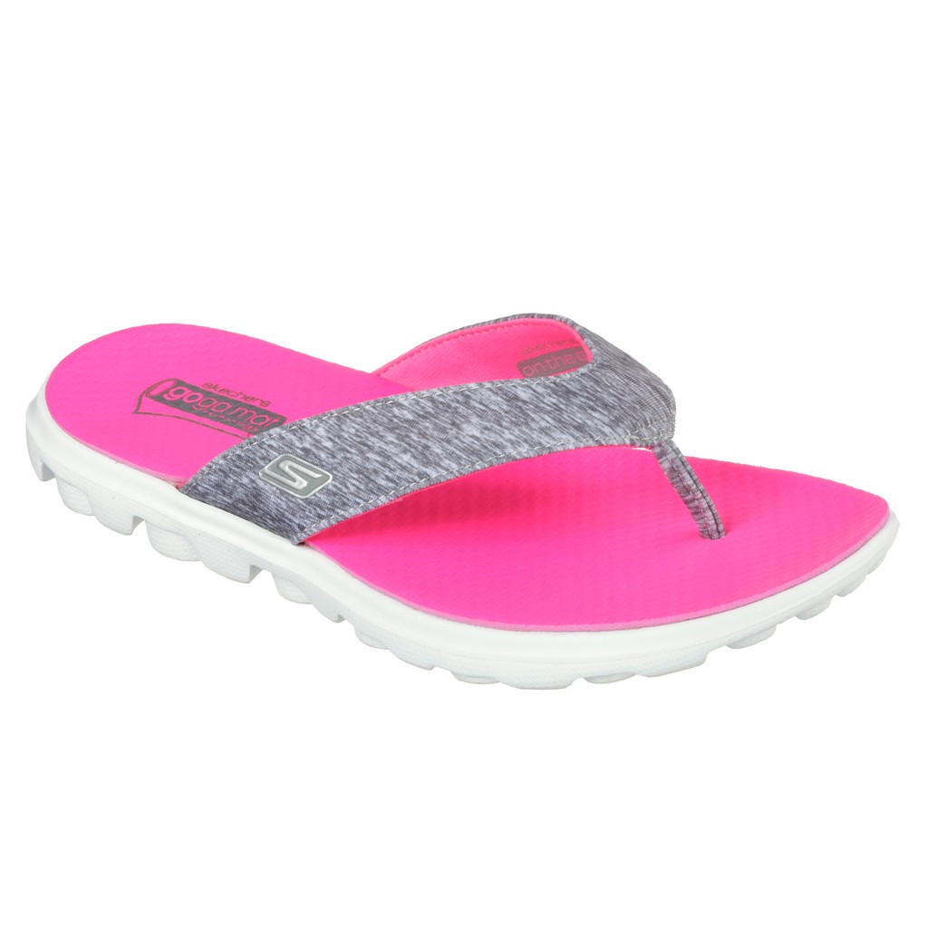 skechers flip flops pink