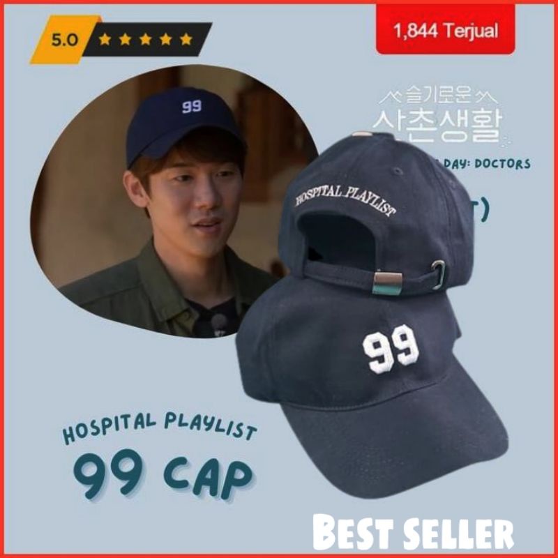 Image of 99 Hospital Playlist Hat Korean Dracor Hat Thick denim Raffle Material #0