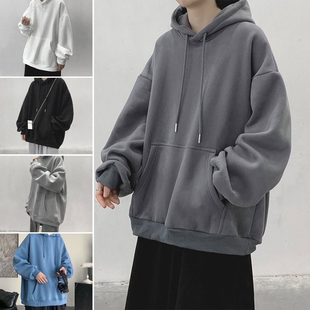 Image of 【COD】Korean Hooded Sweater Men Loose and Comfortable Unisex Hoodies Essentials Hoodie for Men #0