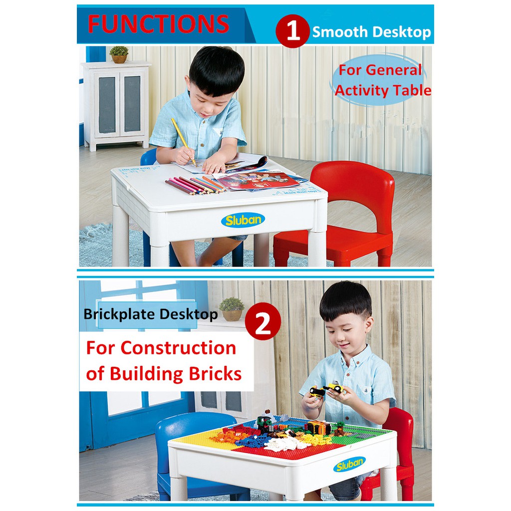 building bricks kids activity table