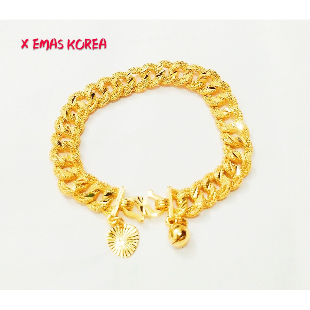 Shop Malaysia Free Cop 916 Rantai Tangan Coco Budak Emas Bangkok Jewellery Bracelet Coco Golden Plated Shopee Singapore