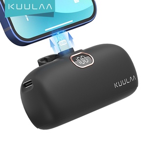 KUULAA Mini PD 18W Power Bank 5000mah Portable Charger External Battery Fast Charge Power Bank for Samsung iPhone 14 13 12 pro max