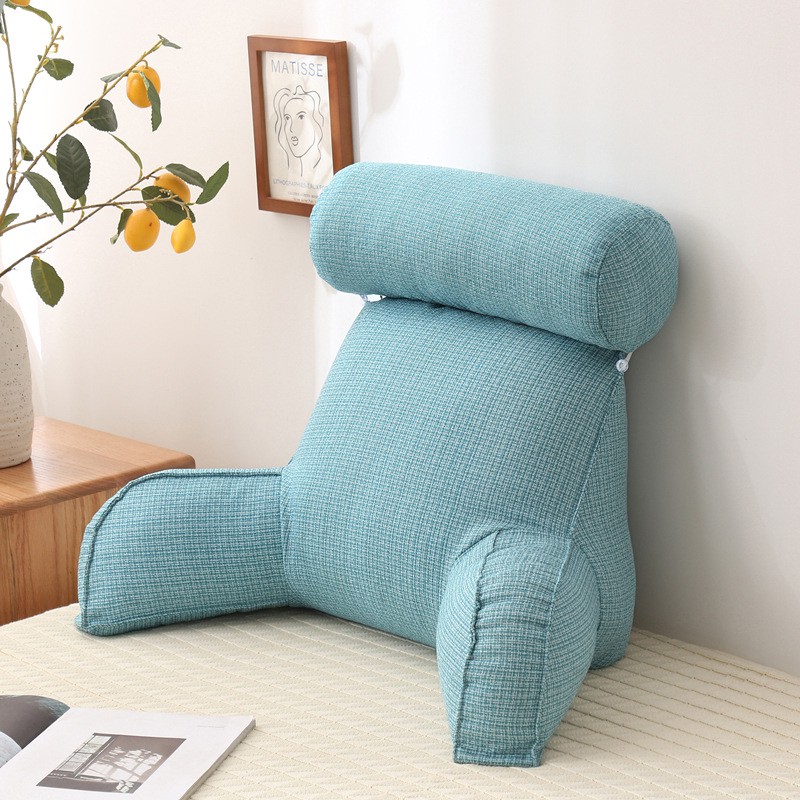 Pillow Bed Cushion Plush Backrest Support Reading Back Rest Arms Chair Gif ~ 