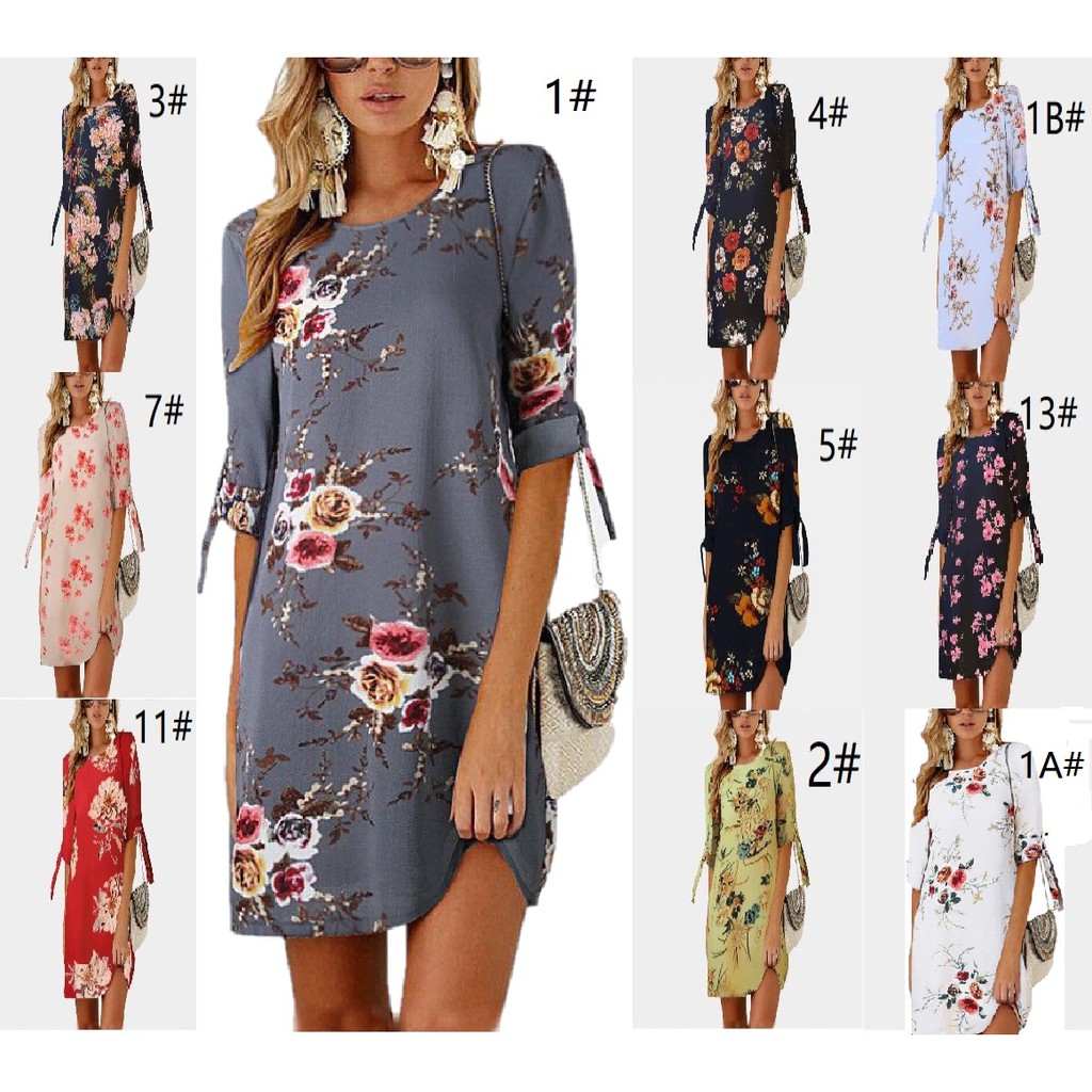 women's short sleeve casual dresses