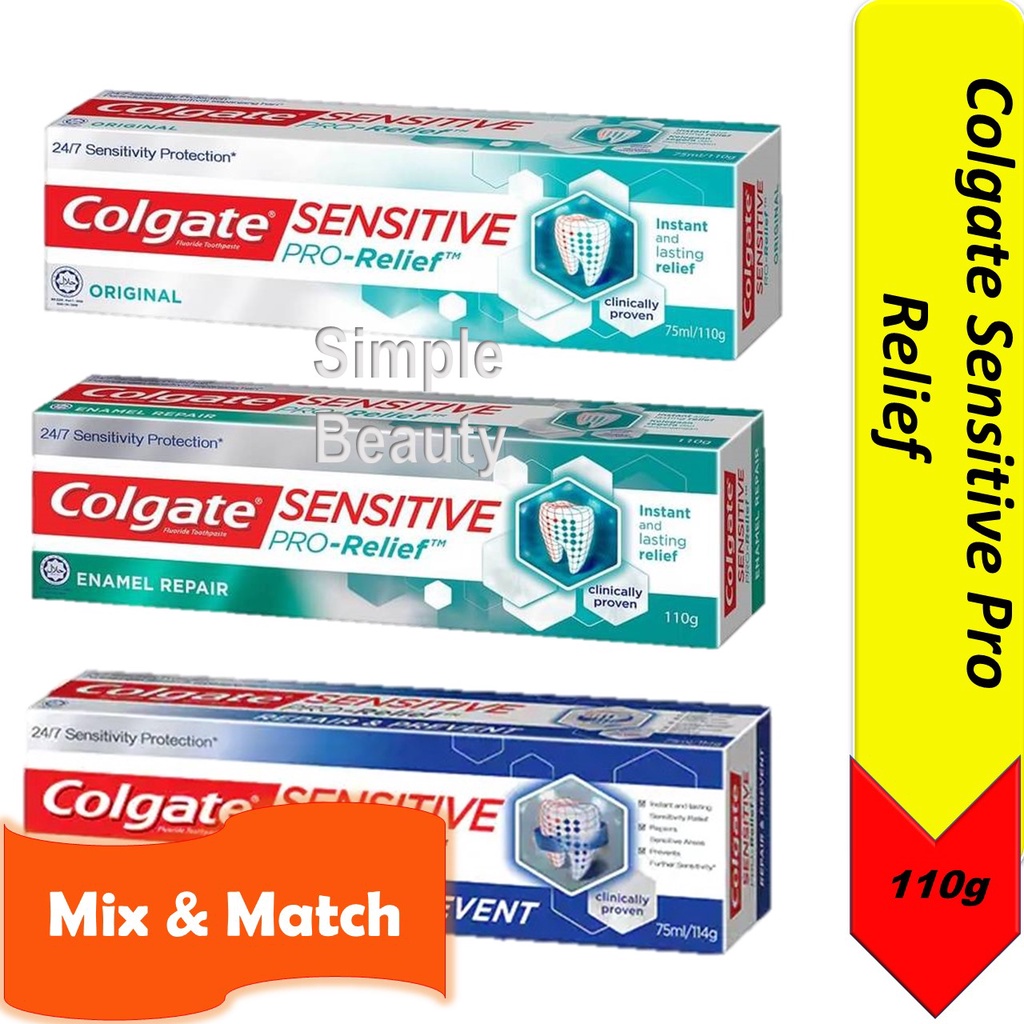 Colgate Sensitive Pro Relief Toothpaste, 110g[Mix} Shopee Singapore