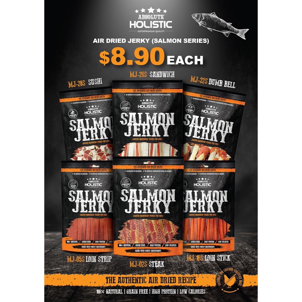 Absolute Holistic Oven Baked Grain Free Air Dried Salmon Jerky Shopee