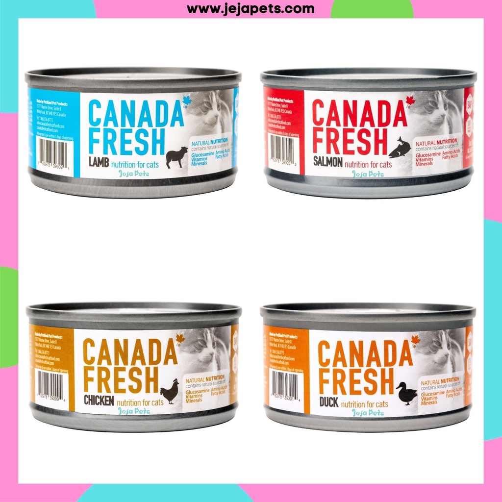 Canada Fresh Cat Assorted Canned Food Chicken Duck Salmon Lamb 3oz 85g