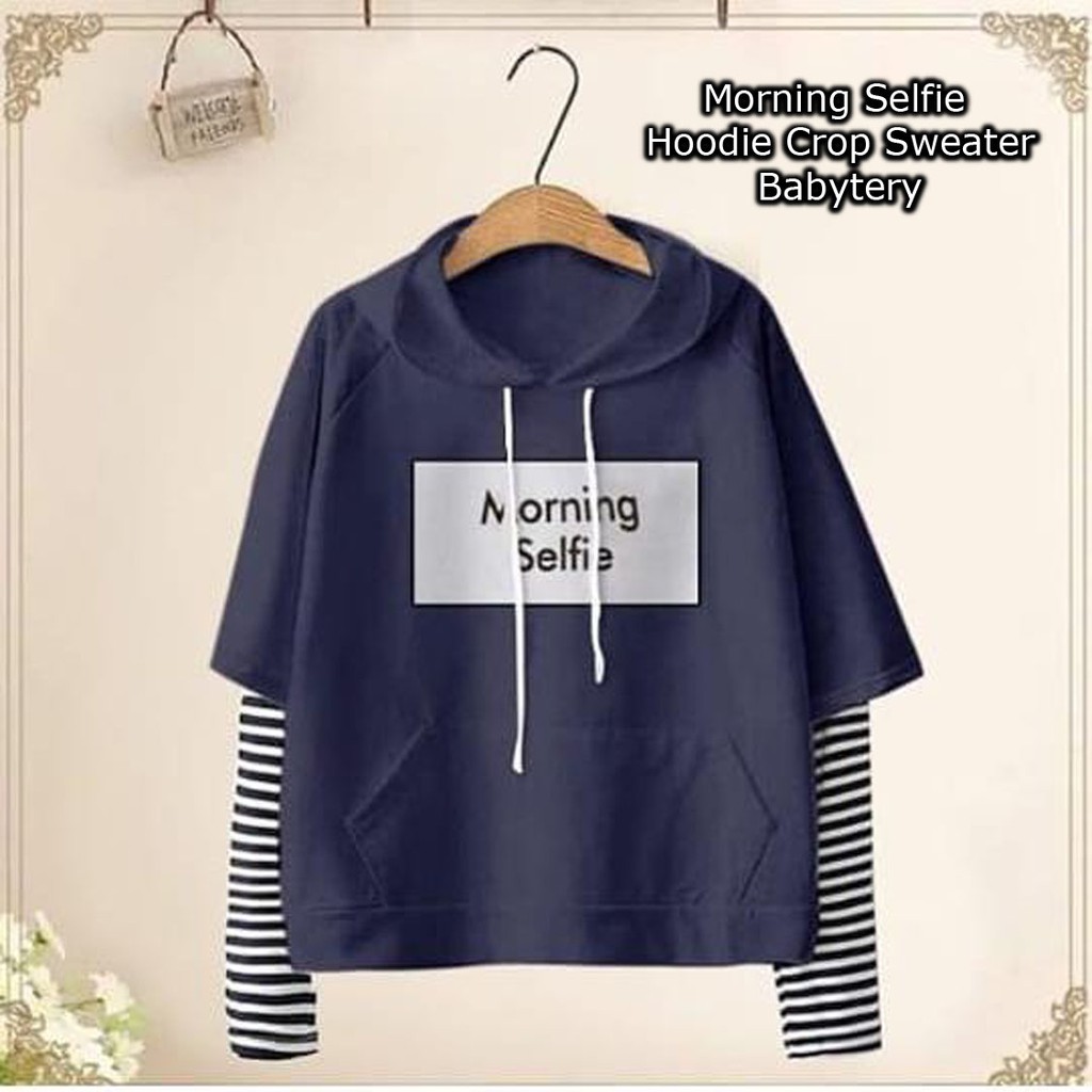 crop hoodie shopee