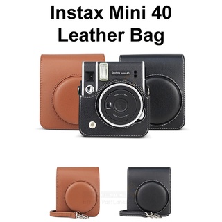 Instax Mini 40 Camera Retro Leather Bag Carrying Case
