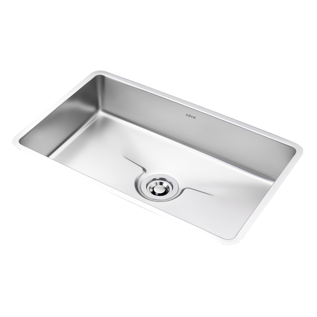 ZUHNE Lumi Single Bowl Undermount Kitchen Sink, 16Gauge Stainless Steel (Made in S. Korea