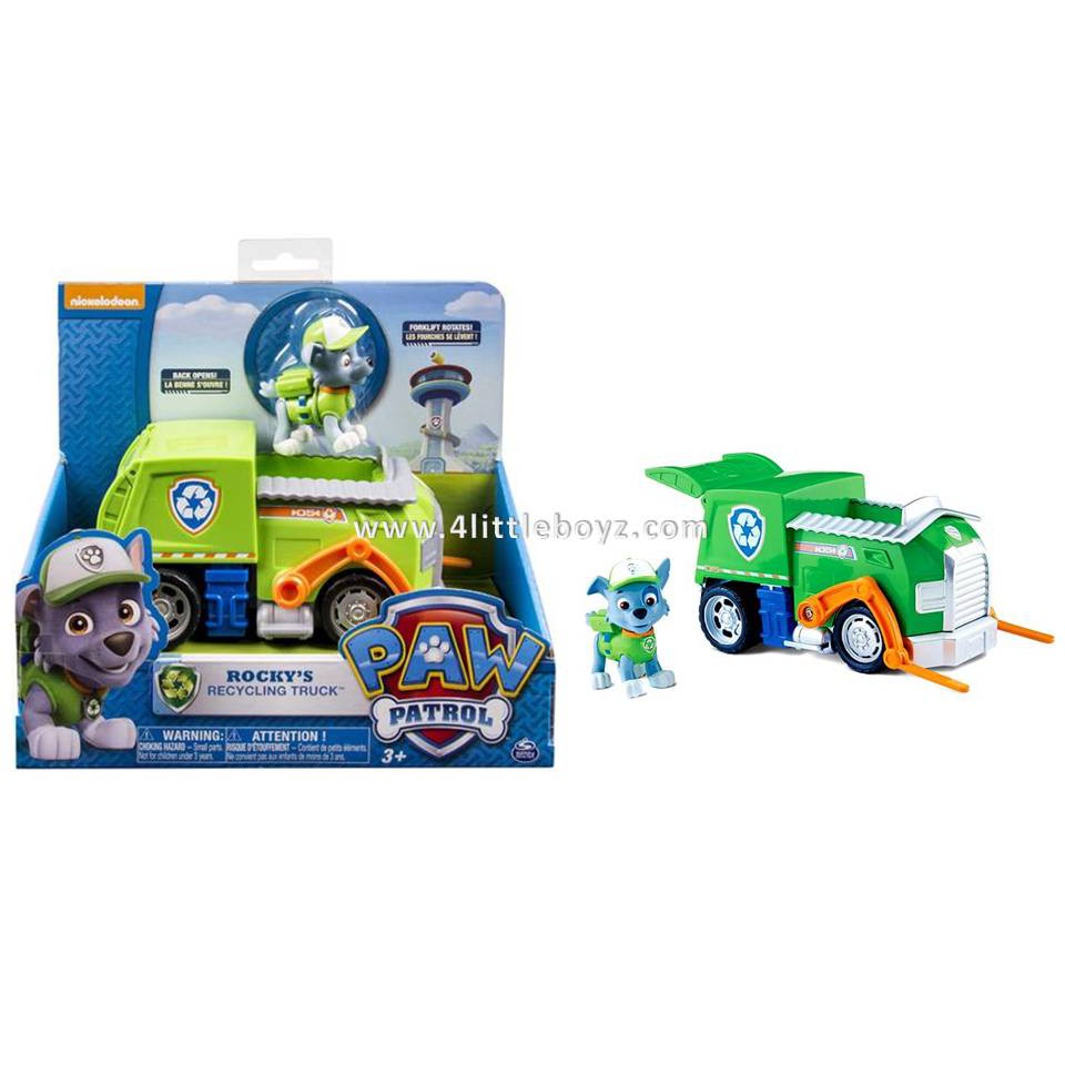 paw patrol rocky recycling truck