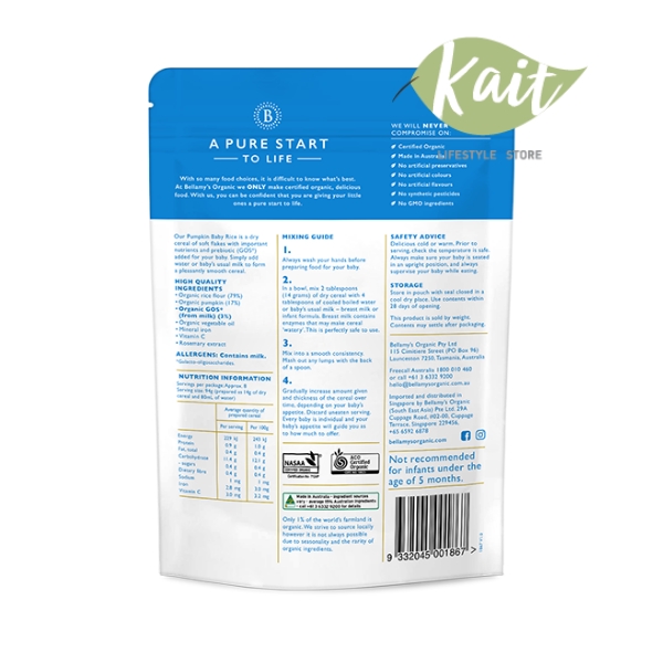 bellamy pumpkin baby rice