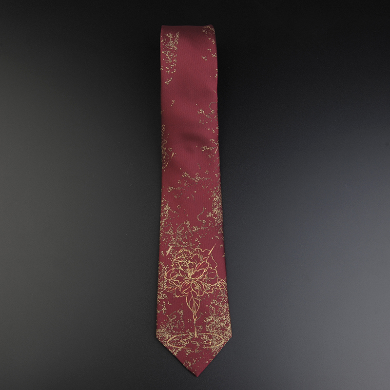 ❣ϟ[Heart earthquake] Drunk Begonia JK tie female original Lady tie wine red  creative small tie DK man | Shopee Singapore