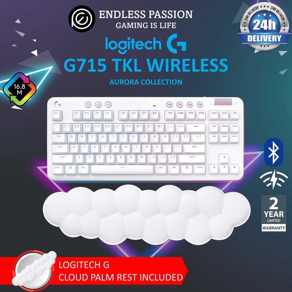 Logitech G715 Wireless Tenkeyless Mechanical Gaming Keyboard Aurora