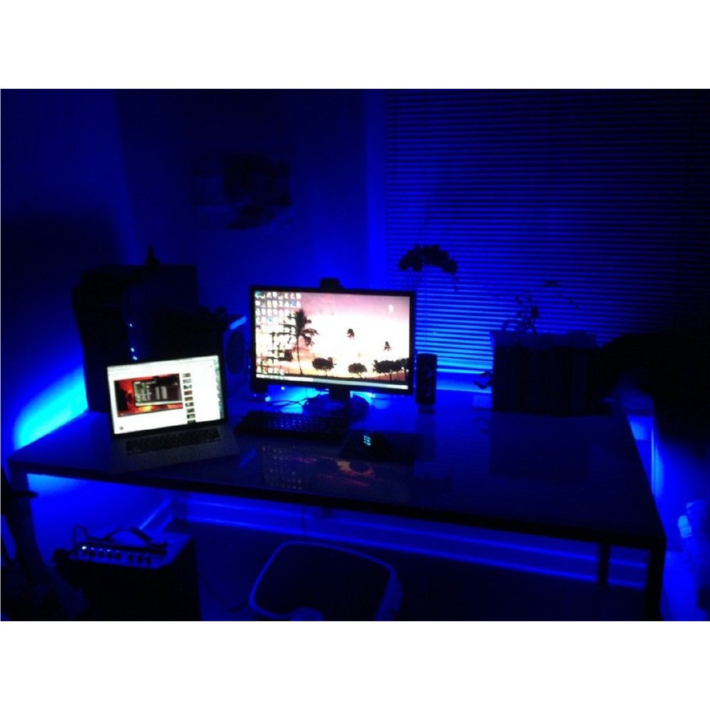 ღgb Gaming Computer Desk Led Light Kit Office Home Table Light