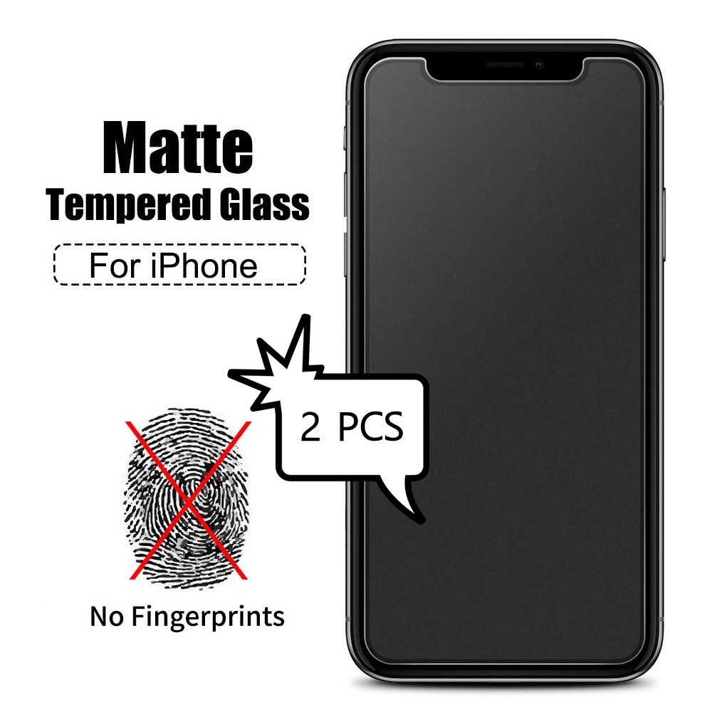 Matte Tempered Glass Full Coverage Screen Protector Iphone13 Pro Max Iphone12 Pro Max Iphone11 Pro Max Xs Max Xr X Shopee Singapore