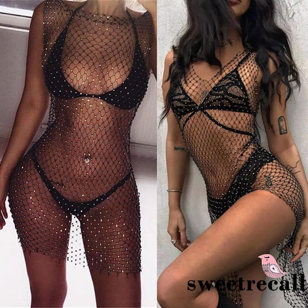 fishnet beach cover up