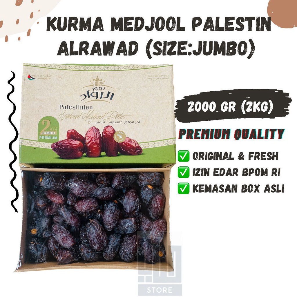 Jumbo Medjoul DATES Jumbo PREMIUM 2kg ALROWAD Mejool Jumbo Medjool ...