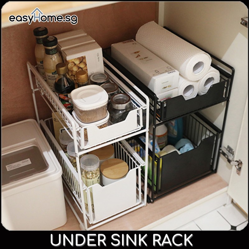 Under Sink Rack Kitchen Shelf Storage, Under Sink Cabinet Storage