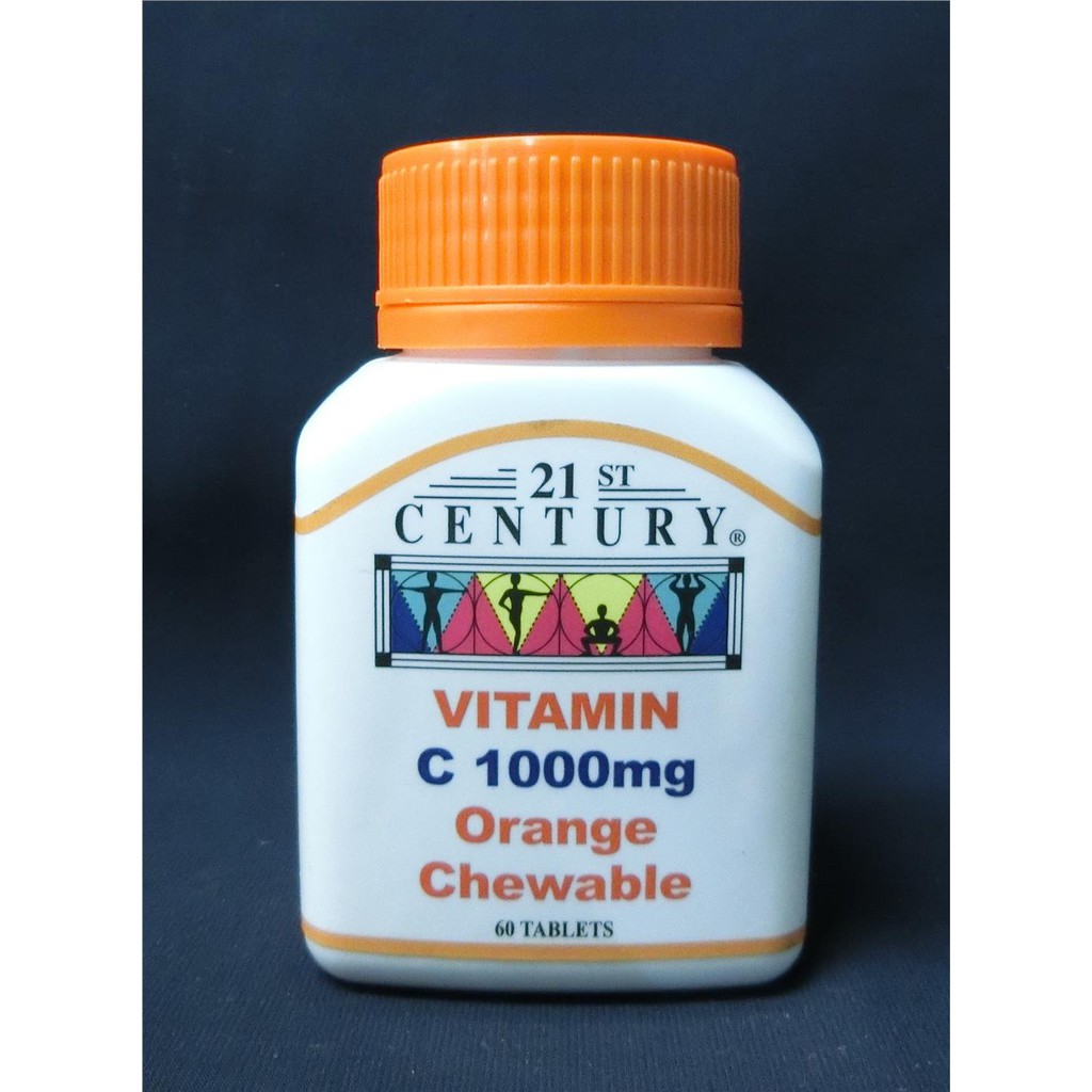 21st Century Vitamin C 1000mg Orange Chewable 60s Exp 06 23 Singapore