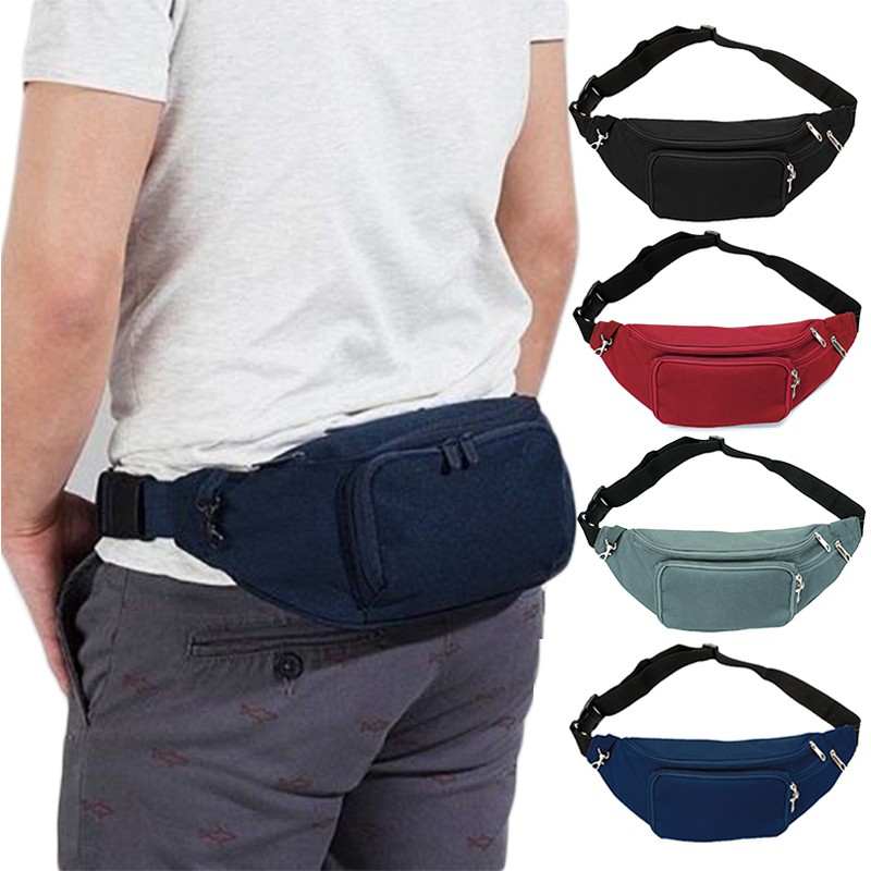 Vintage Men Waist Fanny Pack Leather Belt Bum Bag Travel Outdoor Male ...