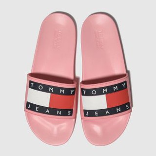 pink tommy hilfiger slides